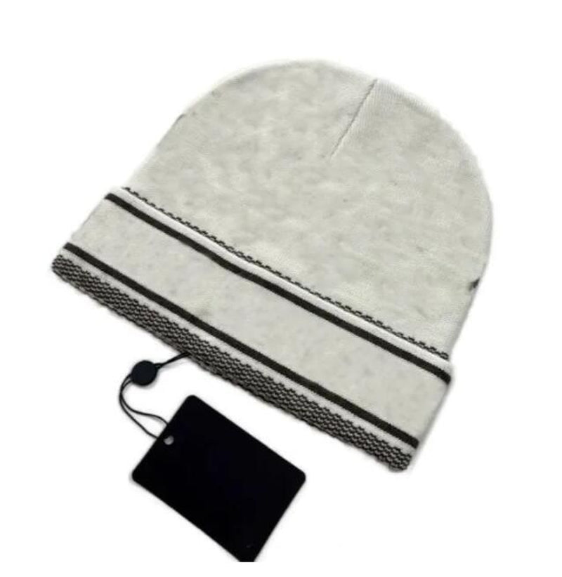 Plaid Beanie Designer Hats for Men Knitted Bonnets Winter Hat Fall Thermal Skull Cap Casual Travel Classical Beanies Black Grey Keep Warm Z018